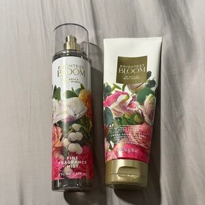 Bath & Body Works Brightest Bloom Fragrance Mist and Lotion